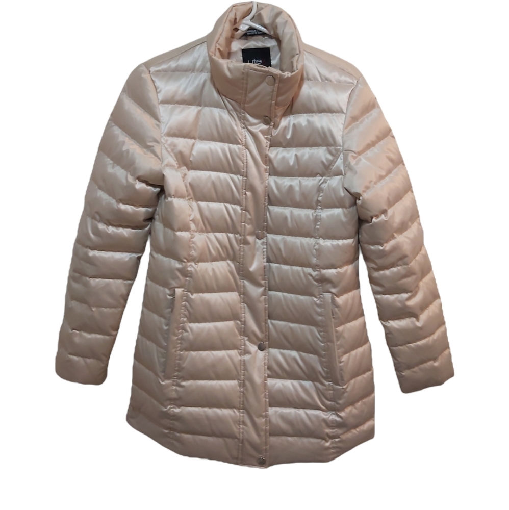 Vintage Utex Metallic Cream Puffer Winter Jacket Size Small (S)